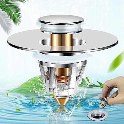Bathroom Sink Strainer, Bathtub Lavatory Sink Drain Strainer Hair Catcher for Laundry Utility RV Sink, Stainless Steel Drain Cover. Fit Hole Size