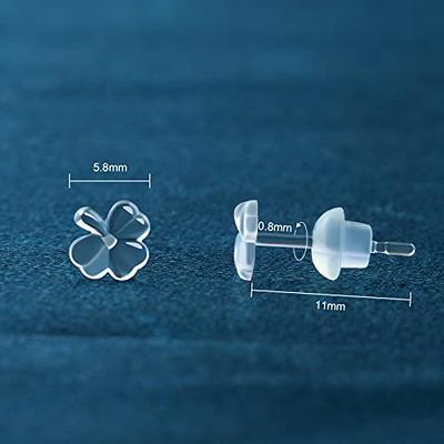 Clear Earrings for Sports, Plastic Earrings for Surgery, KMEOSCH 6