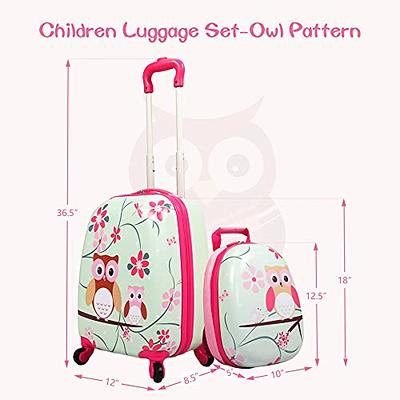 Gymax 2PC Kids Luggage Set 12 Backpack and 16 Rolling Suitcase for School  Travel ABS