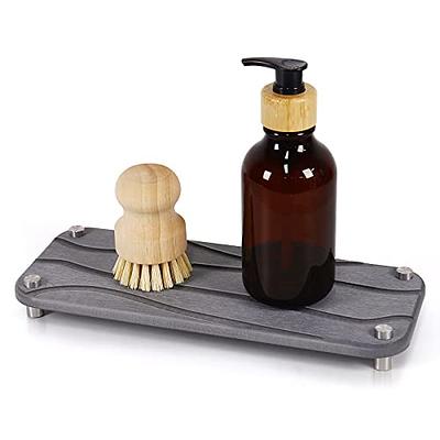 Parutta Bathroom Sink Fast Drying Stone, Instant Dry Bathroom Sink  Organizer, Home Sink Caddy, Diatomaceous Earth Stone Sink Tray for Dish Soap  Water Bottles Toothbrush Cup, Wave Shape, Dark Gray - Yahoo
