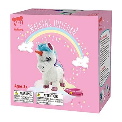 YH YUHUNG Remote Control Walking Unicorn Toy, Light-Up Horn