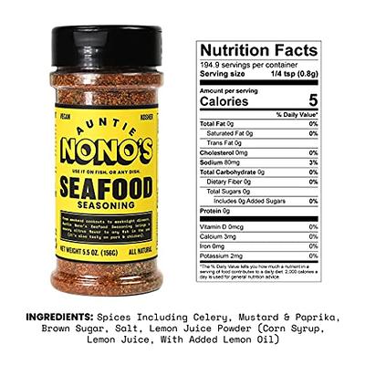 Auntie Nono's All-Natural Seafood Seasoning - Savory Citrus Fish Rub with  Lemon, Paprika, Celery and Mustard, 5.5 oz. - Yahoo Shopping