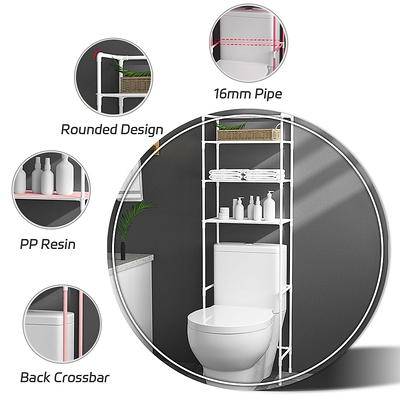 Forbena White Floating Shelves for Bathroom Organizer Over Toilet, Bathroom  Shelves Wall Mounted with Towel Rack, Small Corner Wall Shelf for Bedroom