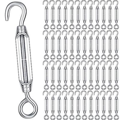 48 Pcs Stainless Steel Hook and Eye Turnbuckle for Cables 4 mm Wire Rope  Tension for DIY String Light Picture Hanging Wire Garden Fence Gate Wire  Tent Rope - Yahoo Shopping