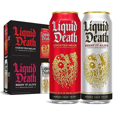 Liquid Death Mountain Water Variety Pack - 12 x 500ml Tallboy Cans -3 of  Each