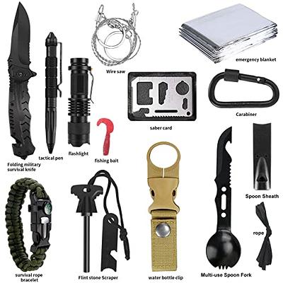 Survival Gear and Equipment, Emergency Survival Kit 28 in 1 ,Cool Hiking Camping  Gear, Azha's Trekking Accessories
