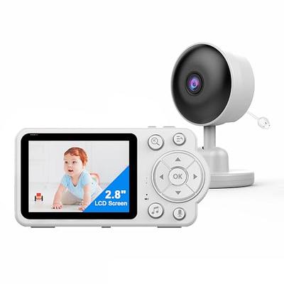 Video Baby Monitor with Camera and Audio, 3.2Inch LCD Display, Infrared  Night Vision, Two-Way Audio and Room Temperature Monitoring,Lullaby,Sound