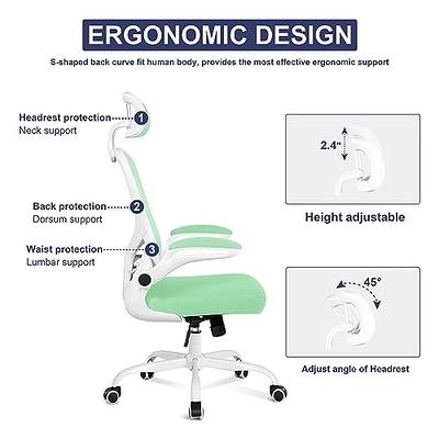 Misolant Ergonomic Chair, Office Desk Chair, Office Chair, Desk Chair with  Headrest, Ergonomic Office Chair Adjustable Lumbar Support and Flip up  Armrest, Office Desk Chair Ergo Computer Chair - Yahoo Shopping