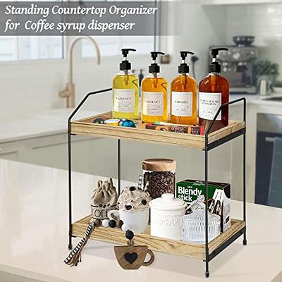 2 Tier Coffee Cup Holder Bathroom Organizer Countertop Modern Counter  Standing Rack Cosmetic Holder,Coffee Bar Accessories and Organizer  Countertop, Coffee Station Organizer 2 Tier Kitchen Counter Shelf Organizer,Coffee  Condiment Storage,Cup Lid Holder