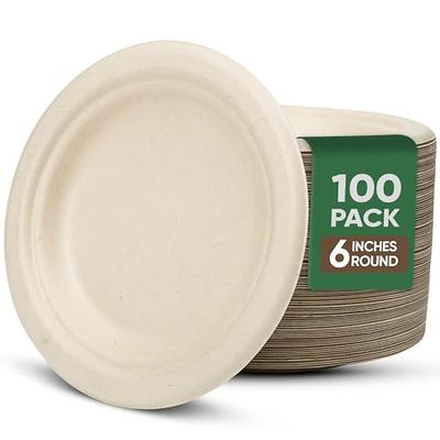 EcoAvance Square Paper Plates, 100 Pack Small Paper Plates 6 inch, 100%  Compostable Paper Plates Eco Friendly Plates, Paper Dessert Plates for  Party Wedding, White Paper Plates - Yahoo Shopping