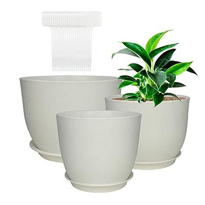 QCQHDU Plant Pots Set of 2 Pack,10 Inch Plant Pot for Indoor and Outdoor  Plants with Drainage Hole,Flower Pots Modern Decorative Planter for Garden  Plants （Blue） 