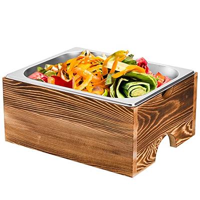 Kitchen Compost Bin with Lid As Indoor Compost Bin with Stainless Steel Insert - Wood