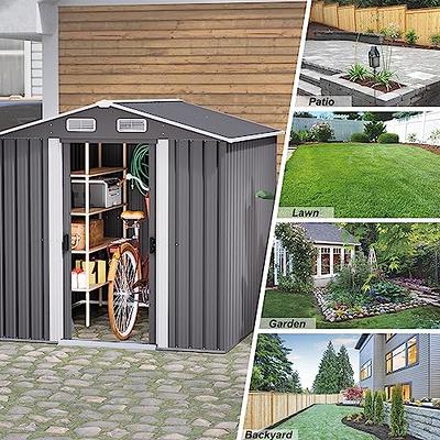 HOGYME 10.5' x 9.1' Storage Shed Large Metal Shed, Sheds &Outdoor