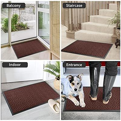  Yimobra Door Mat, All-Season Outdoor Indoor Durable Doormat for  Home Entrance Floor, Heavy Duty Non Slip Front Door Mats Outdoor, Easy to  Clean, Garage and Garden, 29.5 x 17 Inch, Black 