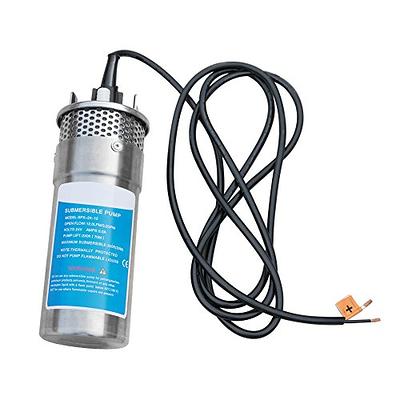 ECO-WORTHY 24V Submersible Deep Well Water with 10ft Cable 1.6GPM 4'' 5A,  Max Lift 230ft/70m, Max Submersion 100ft/30m, DC Pump/Alternativ