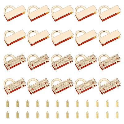 24 Pcs Purse Chain Strap D Ring Rivets Set Flat Purse Strap Extender  Replacement Crossbody Chain Metal D Ring Stud Screw Post Head Buttons Handbag  Chains Accessories for DIY Wallet Shoulder Bag