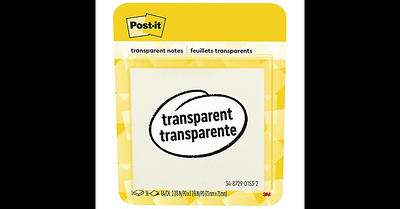 Post-it Transparent Notes, 2-7/8 x 2-7/8, 36 Sheets/Pad, 1 Pad/Pack (600- TRSPT) - Yahoo Shopping