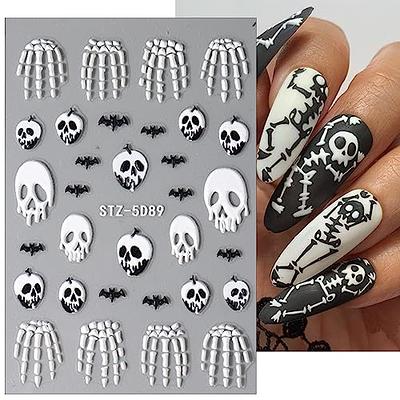 Skull Nail Stickers Halloween Nail Water Decals Nail Supplies Foil Transfer  Vampire Skulls Head Devil Designer Nail Art Stickers for Women Acrylic Nails  Supply Day of The Dead Manicure Decoration12pcs Design 4