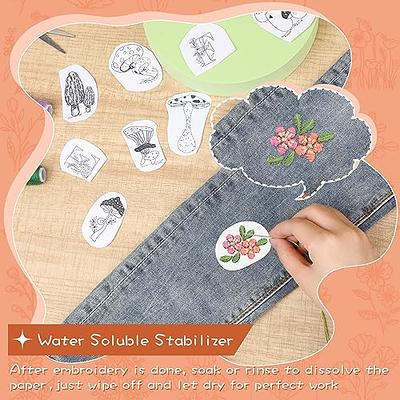 Water Soluble Embroidery Stabilizers Stick and Stitch Embroidery Paper for  Embroidery Stick and Stitch Embroidery Paper Tear Away Embroidery