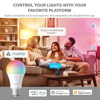 Sengled LED Smart Light Bulb (A19), Matter-Enabled, Multicolor