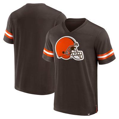 Men's Mitchell & Ness Orange Cleveland Browns Jumbotron 3.0 Mesh V-Neck T- Shirt