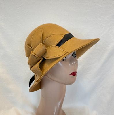 Vintage Straw Cloche Hat With Flower, Vintage Hat, 1950s Hat