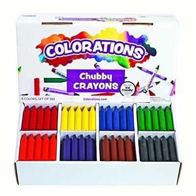 Colorations Chubby Crayons for Kids Set of 200 Rainbow Crayons Classroom  Supplies (2-11/16L x 9/16Dia Each), Toddler Crayons, Bulk, Washable, Non- Toxic, Jumbo - Yahoo Shopping