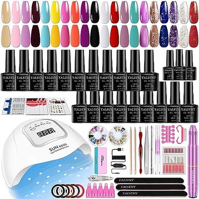 GAOY Nail Tips and Solid Glue Gel Nail Kit, Gel x Nail Kit, Fast Nail  Extension Set with UV Light, 300Pcs Matte Medium Coffin Nails