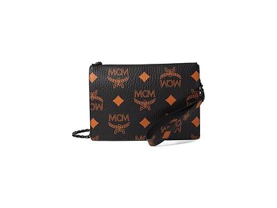 Mcm Women's Medium Aren Maxi Monogram Visetos Pouch - Black