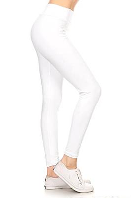 Leggings Depot Women's 3 Waistband Yoga High Waisted Solid