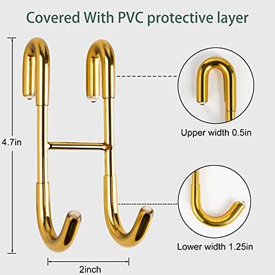 10 in. Golden Stainless Steel Shower Squeegee with 2 Adhesive Hooks