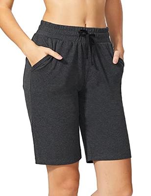 BALEAF Women's 10 Bermuda Shorts Long Cotton Casual Summer Knee Length  Pull On Lounge Walking Exercise Shorts with Pockets Plus Charcoal 3XL -  Yahoo Shopping