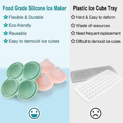 Venlohome 24 Ice Cube Tray Food Grade Silicone Ice Cube Maker Mold With Lid  For Ice Cream Chocolate Party Whiskey Cocktail Drink