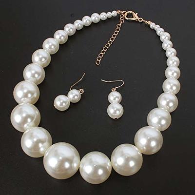 Buy Vintage Long and Large Faux Pearl Necklace Online in India - Etsy