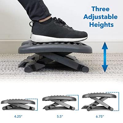 Adjustable Under Desk Footrest with Massage, Foot Stool Under Desk with 3  Height Adjustment & 30 Degree Tilt Angle for Home, Office