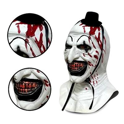 Halloween Cosplay Saw Puppet Horror Scary Face Mask White