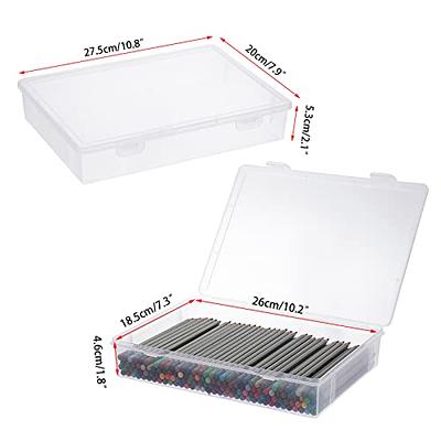 BTSKY Clear Plastic Storage Box with Flap Lid, Multipurpose Craft