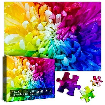 Colorful Flower Puzzles for Adults 1000 Pieces and up, PICKFORU Rainbow  Flowers Jigsaw Puzzle with Challenging, Chrysanthemum Puzzles as Plant  Lovers Gift - Yahoo Shopping