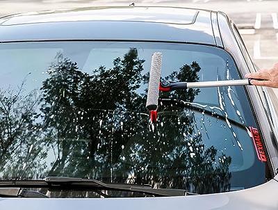 Window Squeegee Cleaner Brush Telescopic Shower Glass Car Sponge Wipe  Adjustable