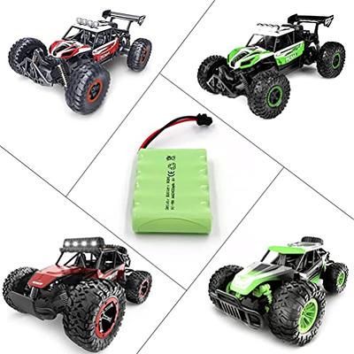 7.2V 2400mAh Rechargeable Ni-MH Battery AA Battery Pack with Standard  Tamiya Connector for RC Car RC Truck Household Appliances 2 Pack with USB