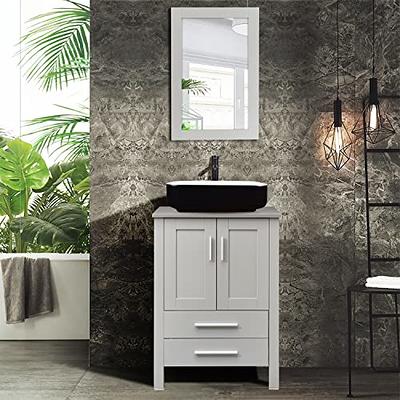 DHP Otum 24 Inch Bathroom Vanity with Sink, Navy Blue 