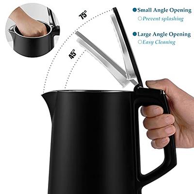  Dezin Electric Kettle, 0.8L Portable Travel Kettle with Double  Wall Construction, 304 Stainless Steel Electric Tea Kettle for Business  Trip, Small Electric Kettle with Auto Shut-Off (Without Cup): Home & Kitchen