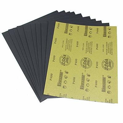 LotFancy Sandpaper, 45PCS, 80 to 3000 Grit Sand Paper Assortment, 9 x 3.6  Silicon Carbide Dry Wet Sanding Sheet, for Wood Furniture, Metal Sanding