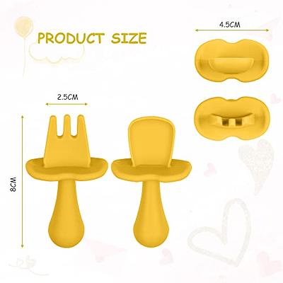 Vicloon Silicone Baby Spoon And Fork, 4 Pcs Baby Spoons Self Feeding 3-6  Months, Baby Spoon And Fork, Baby Utensils & Baby Feeding Supplies Infant  First Stage(Flesh&yellow) - Yahoo Shopping