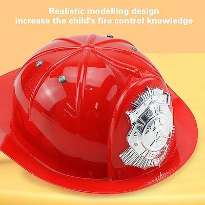 Child Fire Fighter Man Chief Firefighter Fireman Red Plastic Helmet Costume  Hat