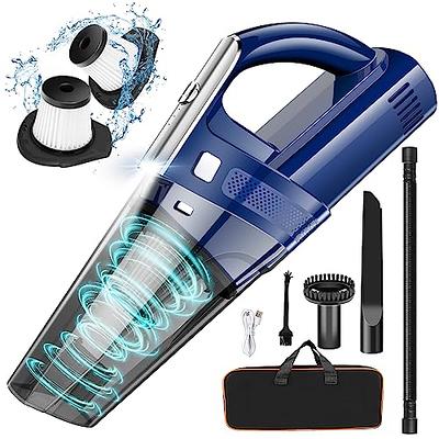 Handheld Vacuum Cordless, Car Vacuum with 8000Pa Strong Suction, Mini  Rechargeable Car Vacuum Cleaner 3000mAh with Quick Charge, Long Runtime &  Led Lights Dust Buster for Home/Car Deep Cleaning 