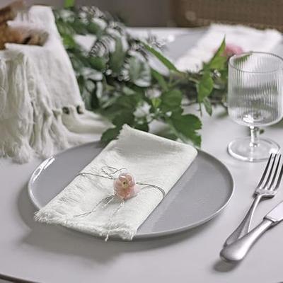 24pcs COTTON RESTAURANT DINNER CLOTH LINEN NAPKINS WHITE 20''X20