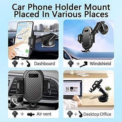 Lusosh Universal Car Phone Holder Mount,[Off-Road Protection&Military-Grade  Suction] Hands Free Dashboard Windshield Air Vent Phone Holder for Car Fit  for All Smartphones - Yahoo Shopping