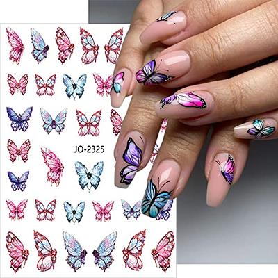 Airbrush Nail Art Stencils Heart Number Butterfly Self-Adhesive