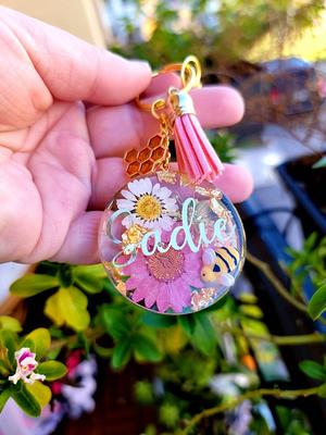 Monogram Keychain Personalization, Personalized Keyring, Custom Keychain,  Bumble Bee, Flower, Bridesmaid, Bridal Party Favor, Bachelorette - Yahoo  Shopping